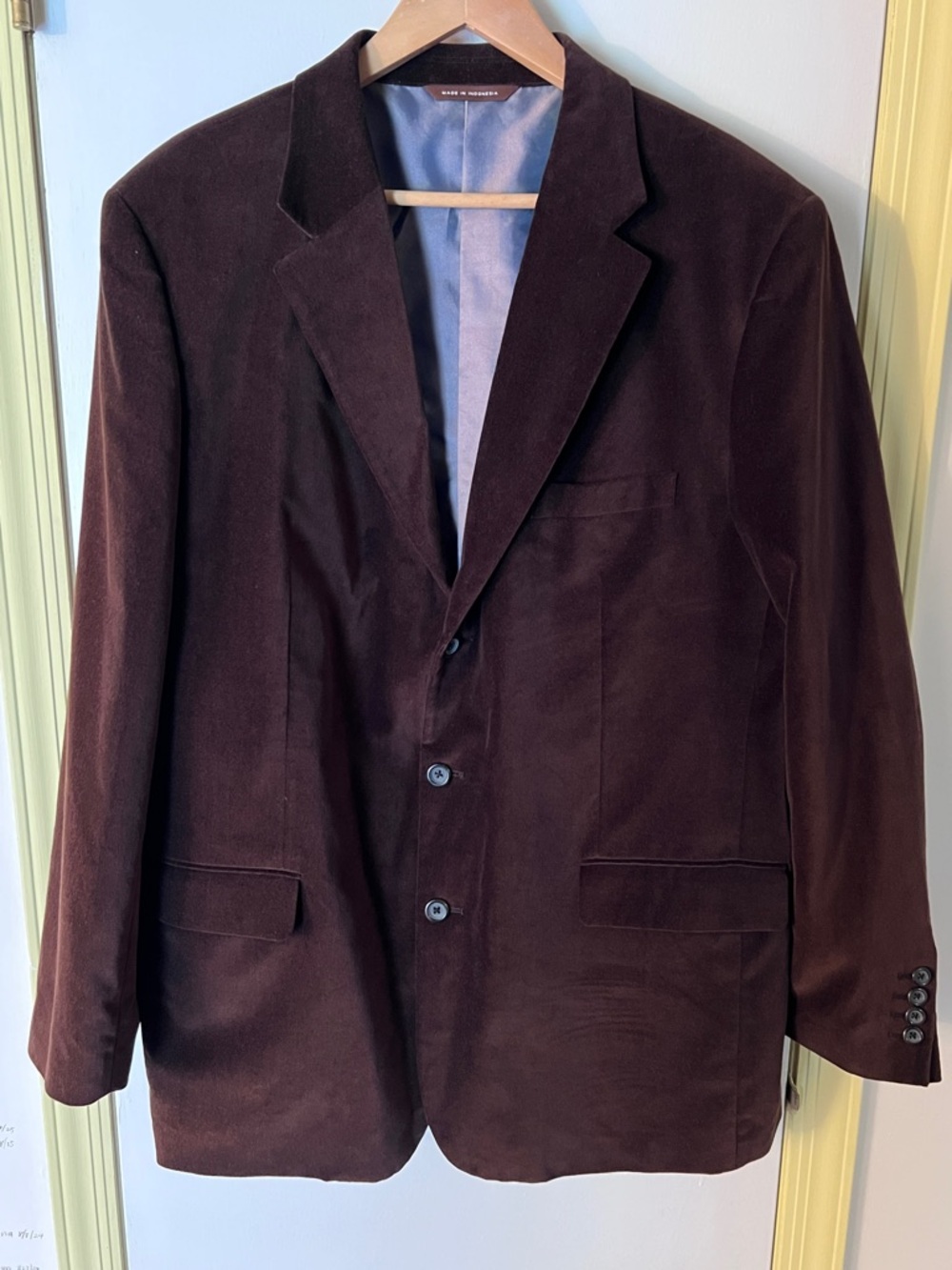 Merona Men's Corduroy Sport Coat in Dark Brown, 46R, like new